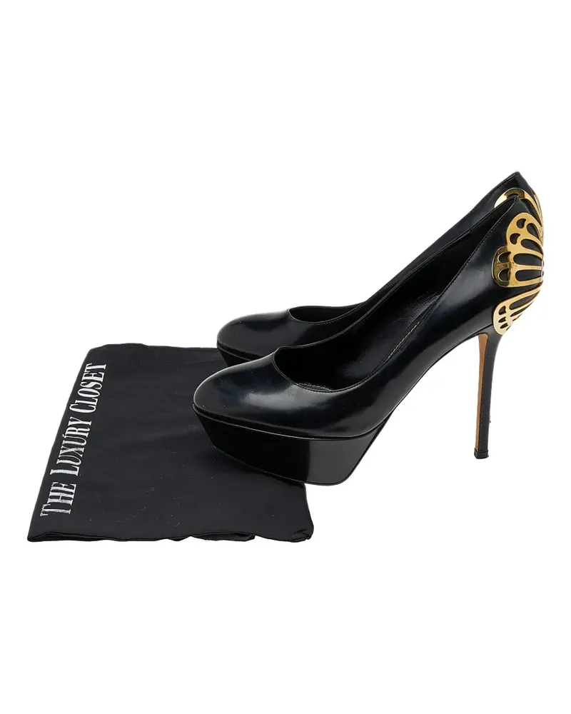 Sergio Rossi butterfly plaque platform pumps - Schwarz Schwarz