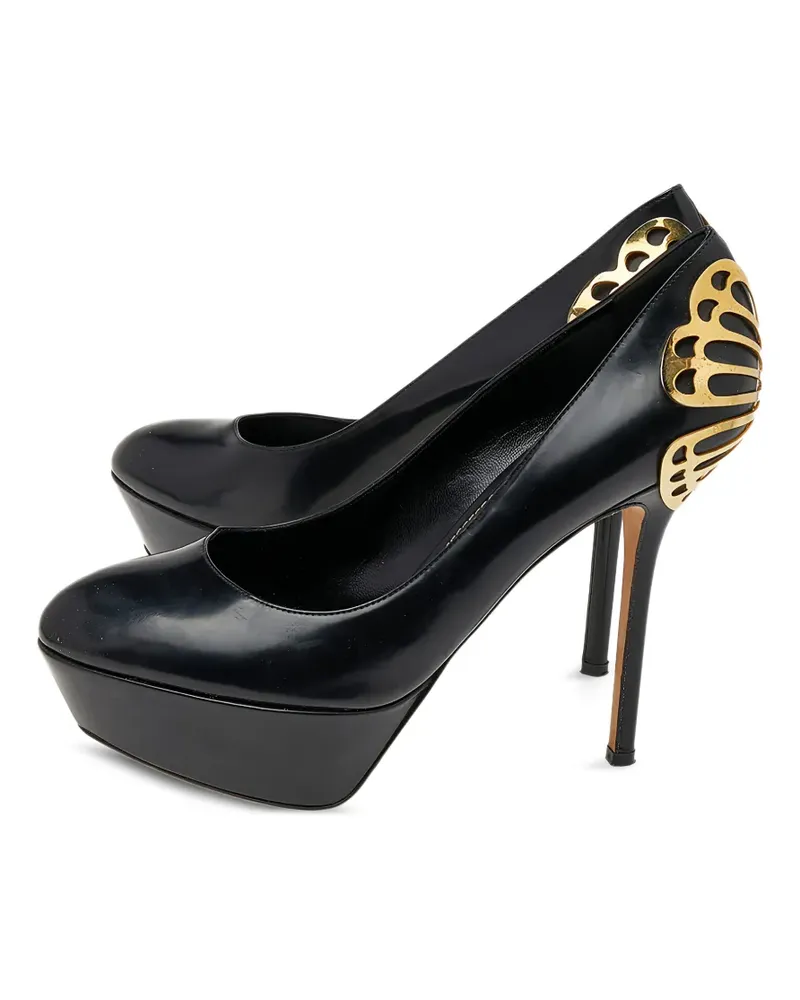 Sergio Rossi butterfly plaque platform pumps - Schwarz Schwarz