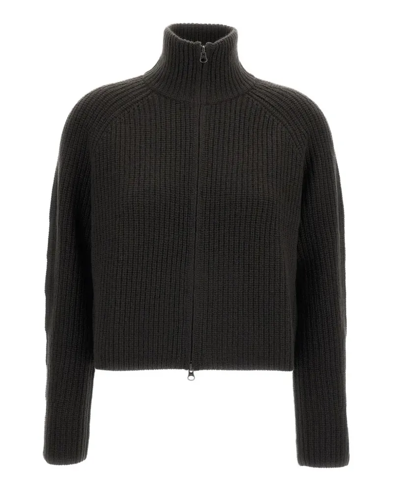 Lisa Yang heavy-knit zip-up sweater - Schwarz Schwarz
