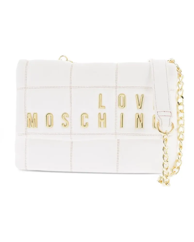 Moschino Gesteppte Schultertasche - Weiß Weiß