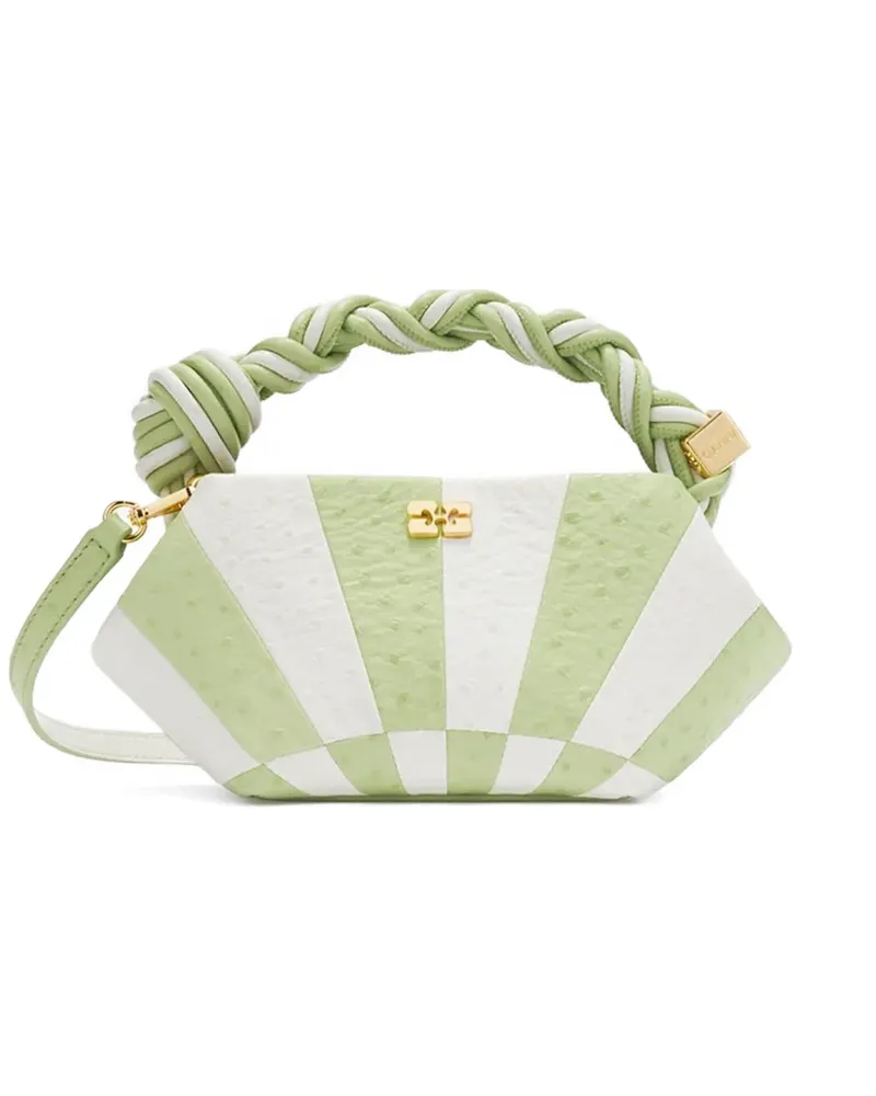Ganni Bou braided-handle shoulder bag - Grün Grün