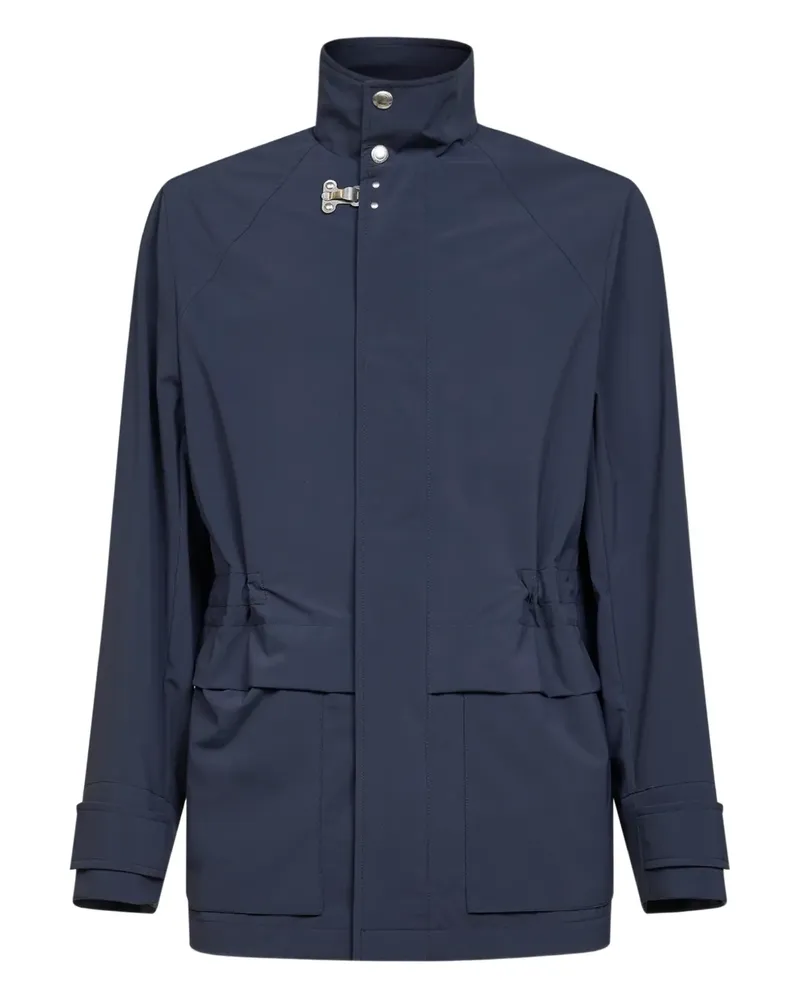 Brunello Cucinelli snap button patch pocket jacket - Blau Blau