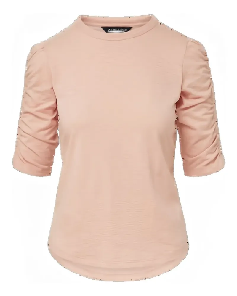 Veronica Beard T-Shirt mit gerafften Ärmeln - Rosa Rosa