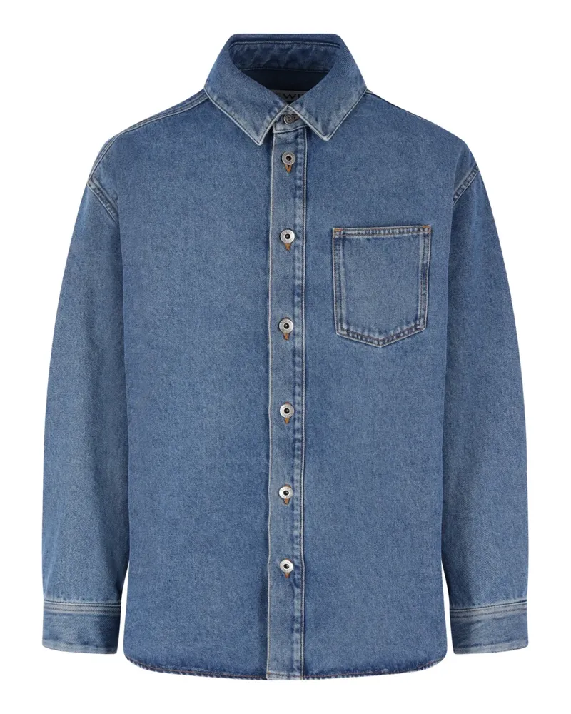 Loewe chest-pocket overshirt - Blau Blau