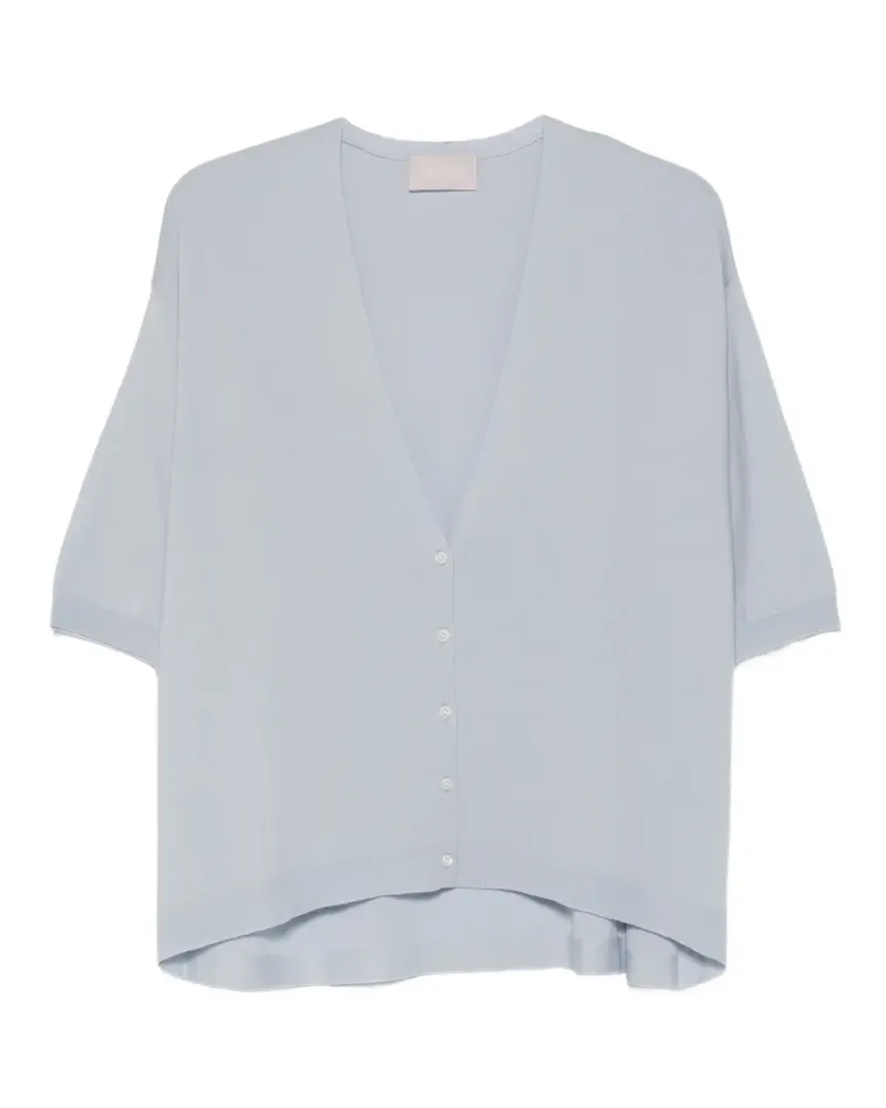 hemisphere button V-neck cardigan - Blau Blau