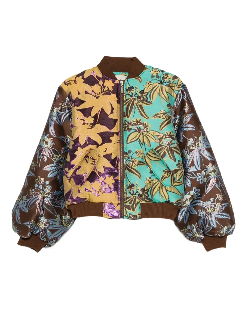 ALEMAIS Bodie jacquard bomber jacket - Braun Braun