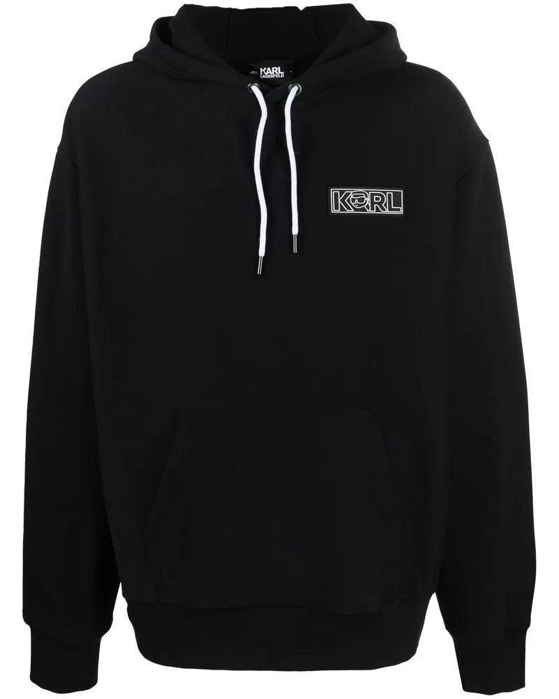 Karl Lagerfeld Ikon Hoodie aus Bio-Baumwolle - Schwarz Schwarz