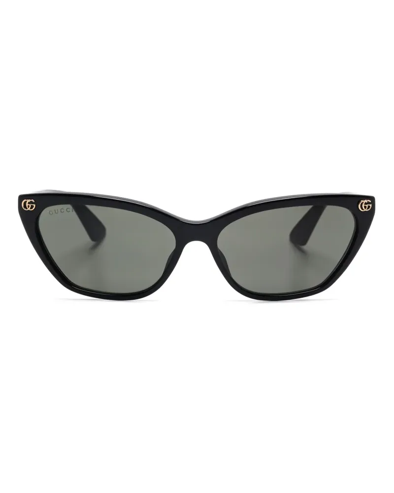 Gucci Sonnenbrille mit geometrischem Gestell - Schwarz Schwarz