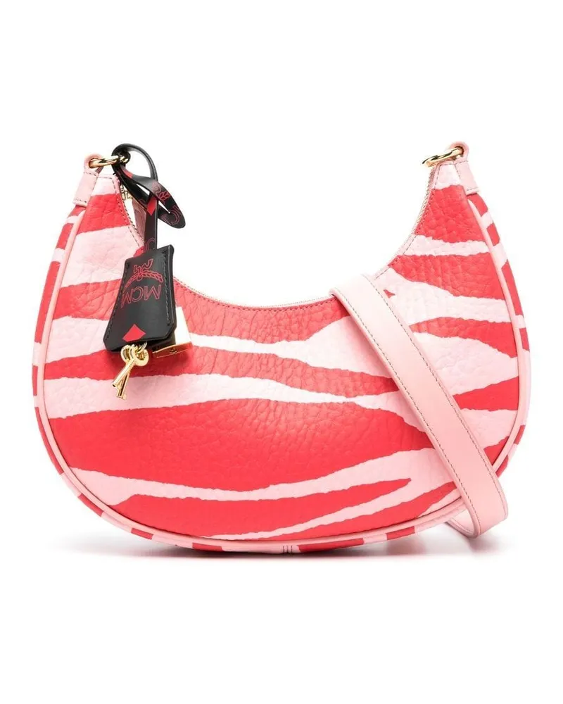 MCM Schultertasche mit Print - Rosa Rosa
