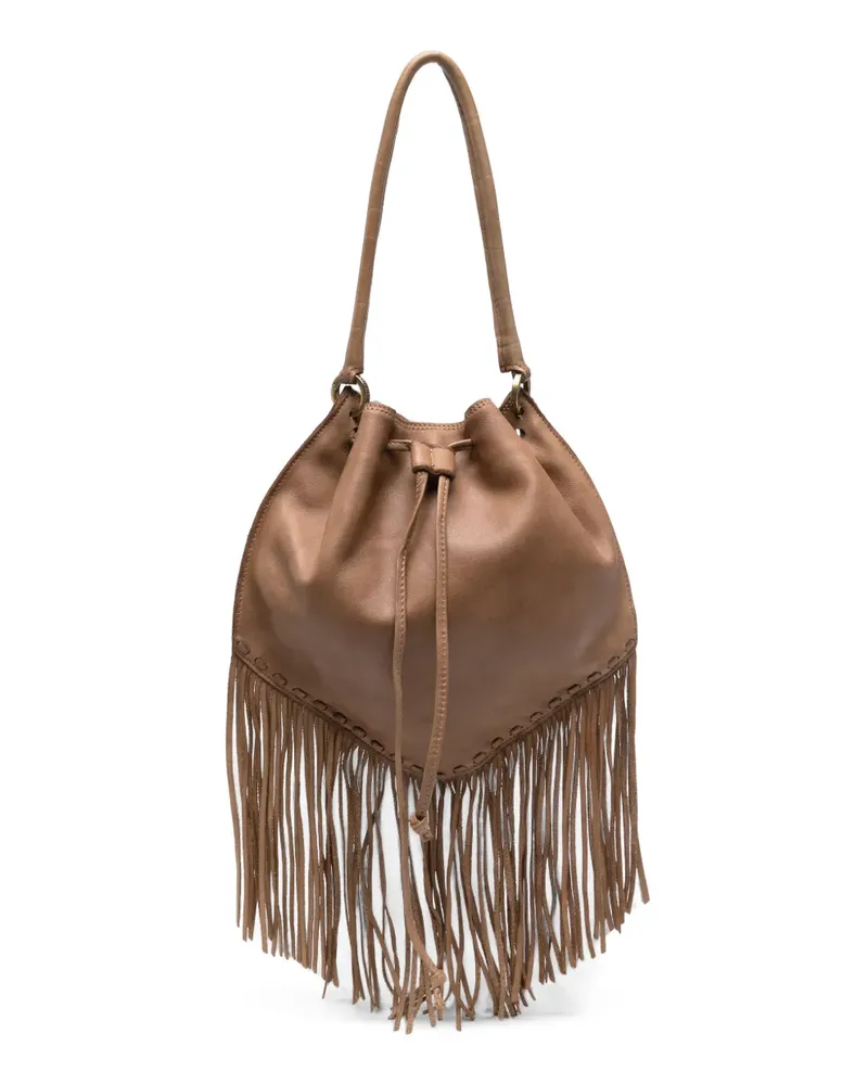 Caterina Lucchi Adelaide fringe-trimmed shoulder bag - Braun Braun