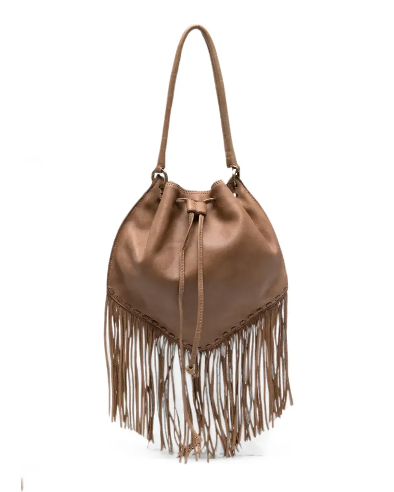 Caterina Lucchi Adelaide fringe-trimmed shoulder bag - Braun Braun