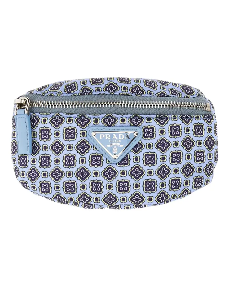 Prada Portemonnaie mit Logo-Print - Blau Blau