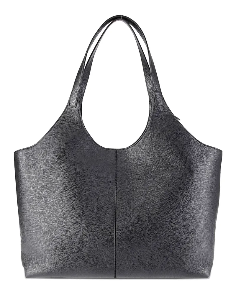 Aesther Ekme Großer Cabas Supple Tote Bag aus Kalbsleder - Schwarz Schwarz