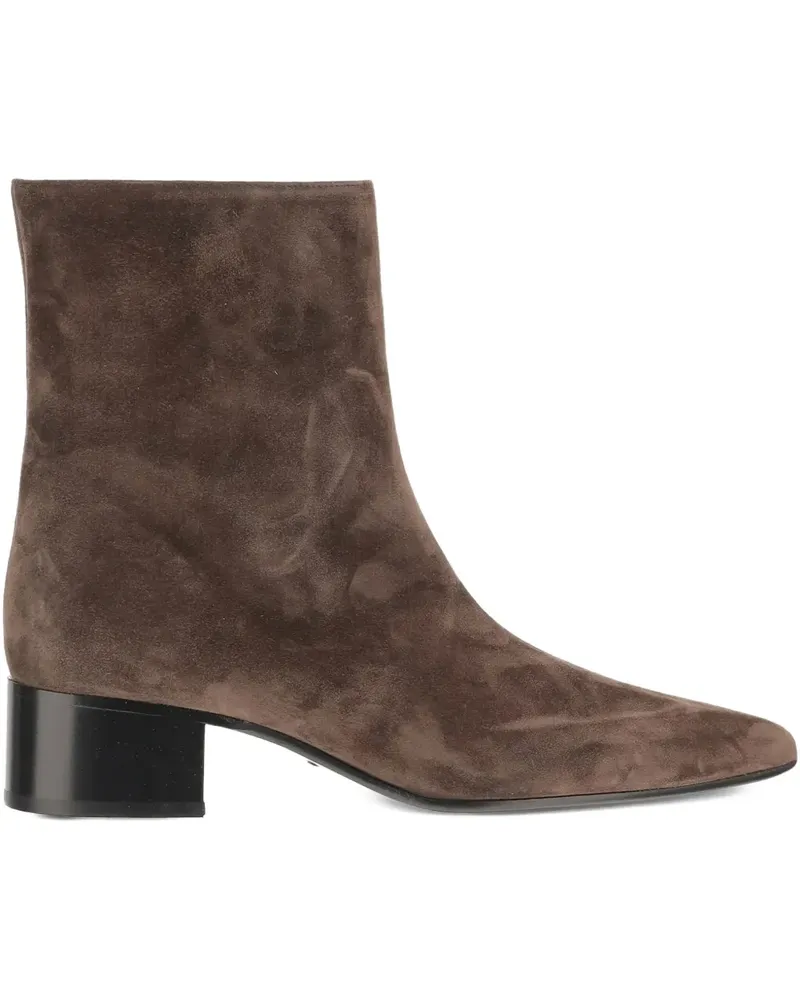 KHAITE suede ankle boots - Braun Braun