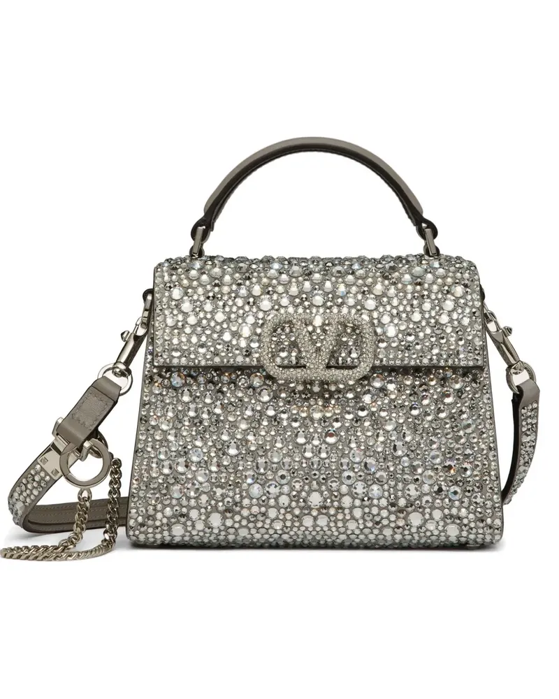 Valentino Garavani Vsling mini Handtasche mit funkelnder Stickerei - Silber Silber