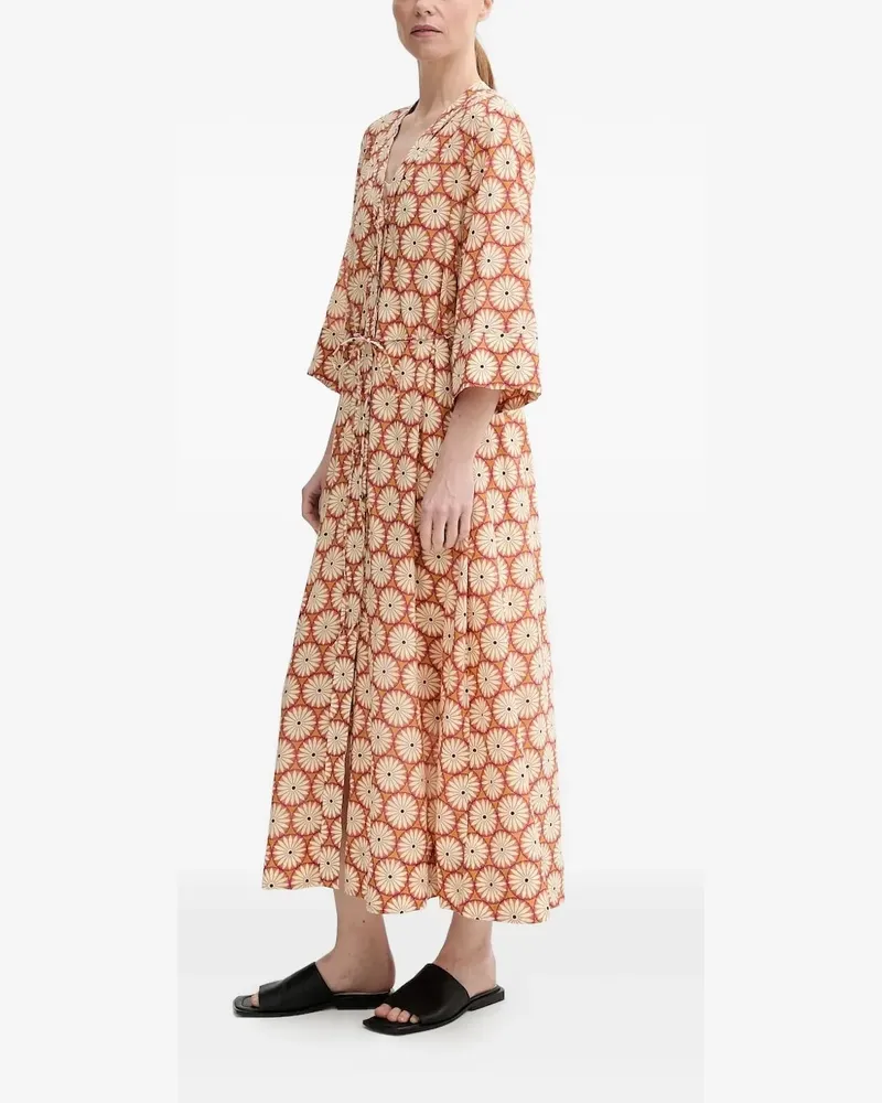 Marc O'Polo Maxikleid mit Print - Orange Orange