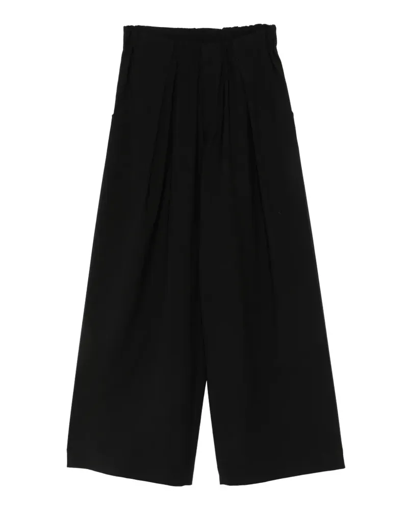 Laneus Wide-Leg-Hose mit Bundfalten - Schwarz Schwarz