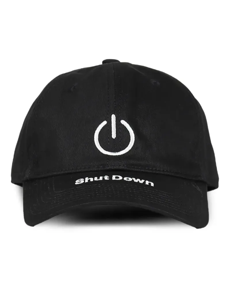 VETEMENTS logo-embroidered baseball cap - Schwarz Schwarz