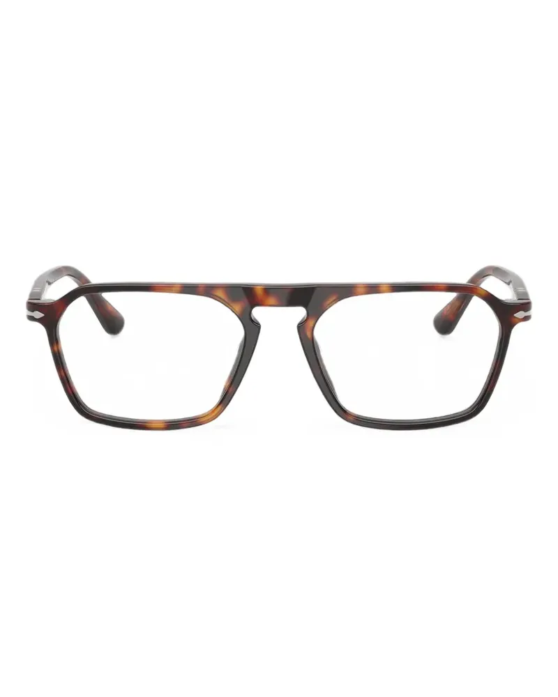 Persol Brille mit eckigem Gestell - Braun Braun