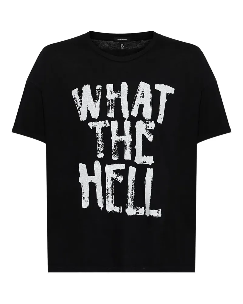 R13 T-Shirt mit Print - Schwarz Schwarz