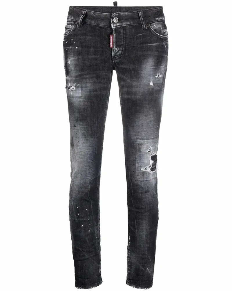 Dsquared2 Jeans im Distressed-Look - Schwarz Schwarz