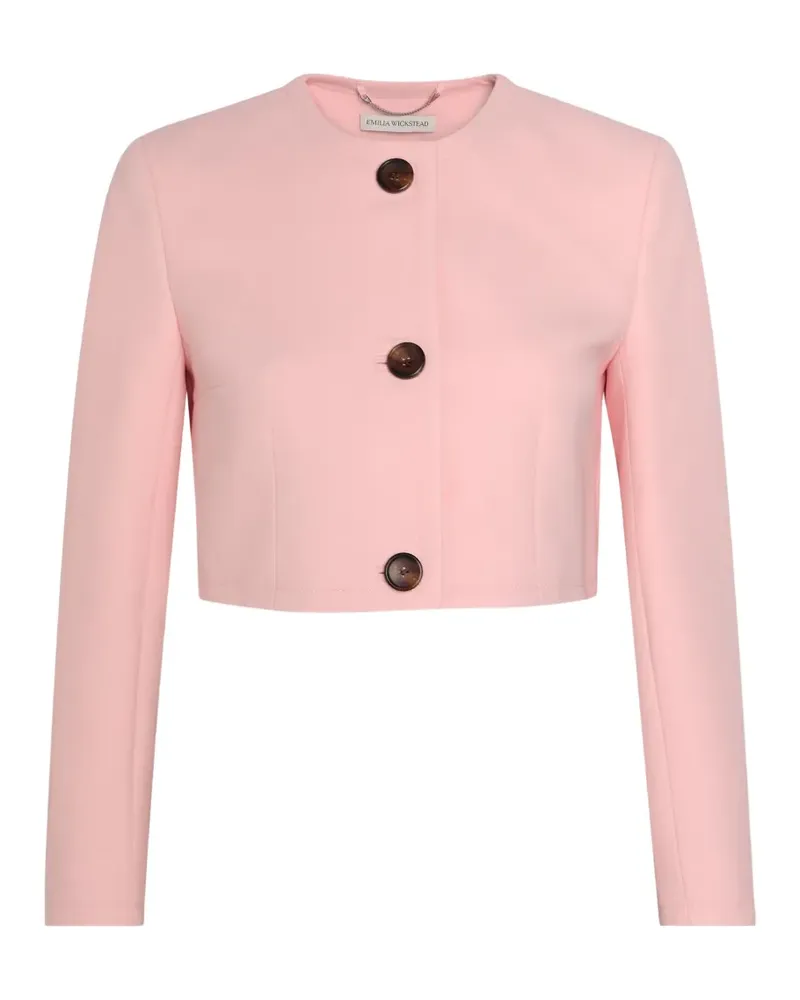EMILIA WICKSTEAD Lizette Cropped-Jacke mit Knöpfen - Rosa Rosa