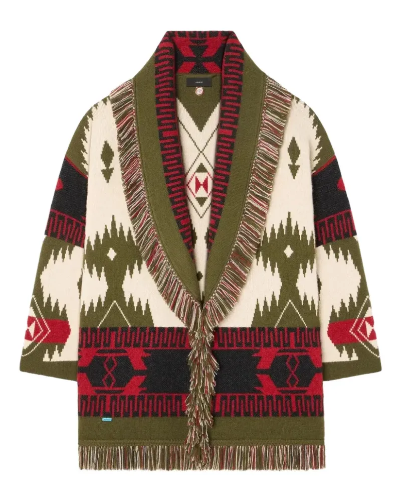 Alanui fringed trim cardigan - Nude Nude