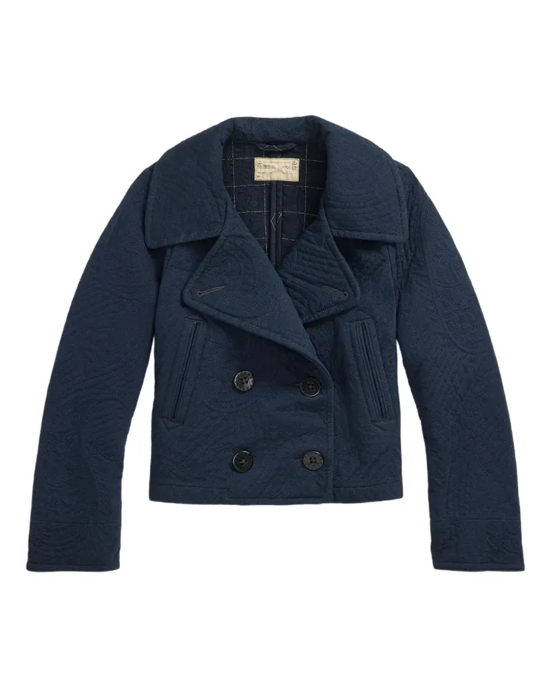 Ralph Lauren Doppelreihige Harriet Steppjacke - Blau Blau