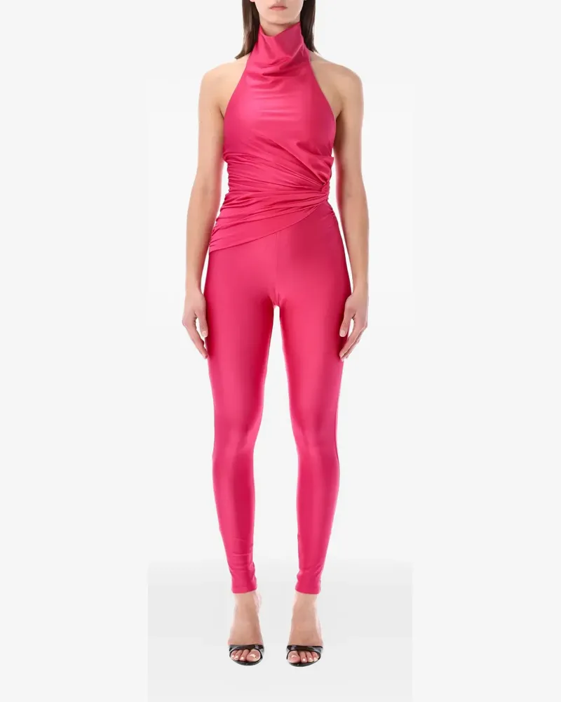 ANDAMANE Tatiana halter draped jumpsuit - Rosa Rosa