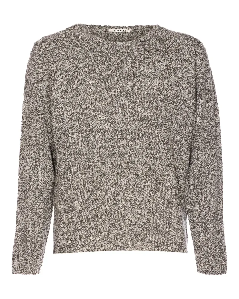 AURALEE Pullover mit rundem Ausschnitt - Schwarz Schwarz