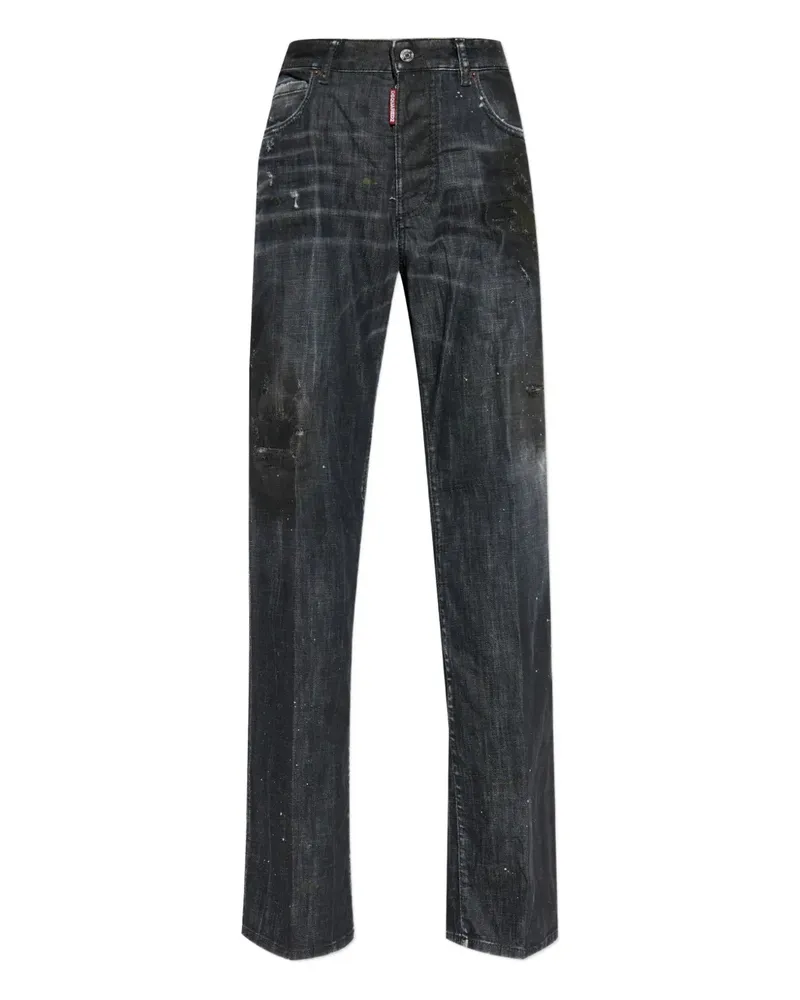 Dsquared2 paint-splatter distressed jeans - Schwarz Schwarz