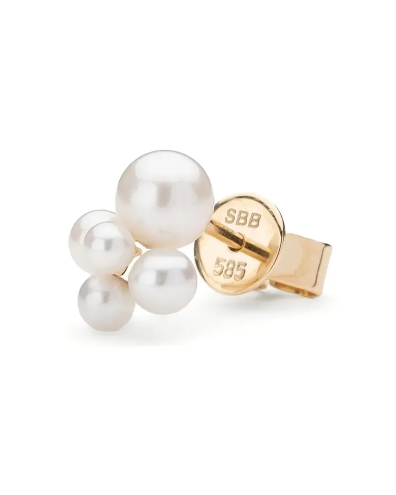 Sophie Bille Brahe 18kt Thyra Gelbgoldohrring mit Perle Gold
