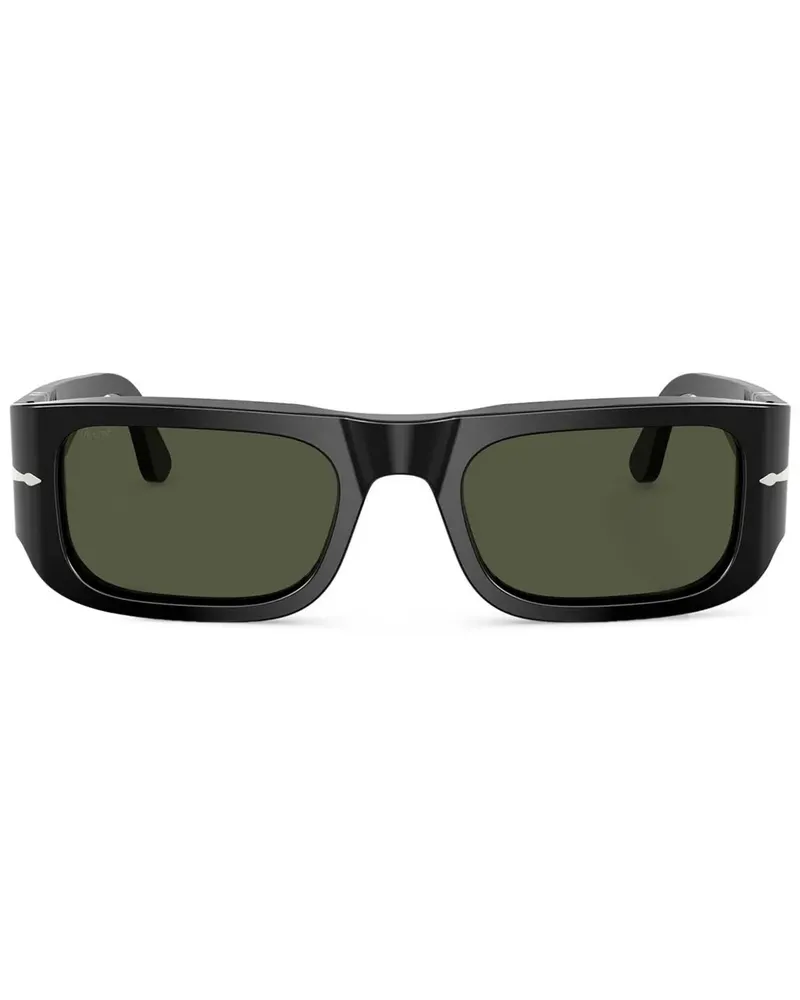 Persol Sonnenbrille mit eckigem Gestell - Schwarz Schwarz