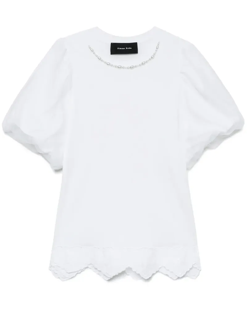 Simone Rocha Hemd mit Perlen - Weiß Weiß