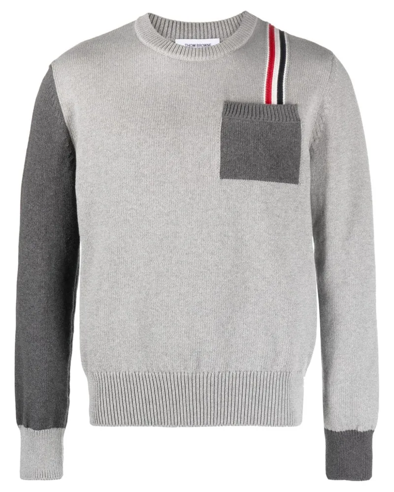 Thom Browne Funmix Intarsien-Pullover Grau