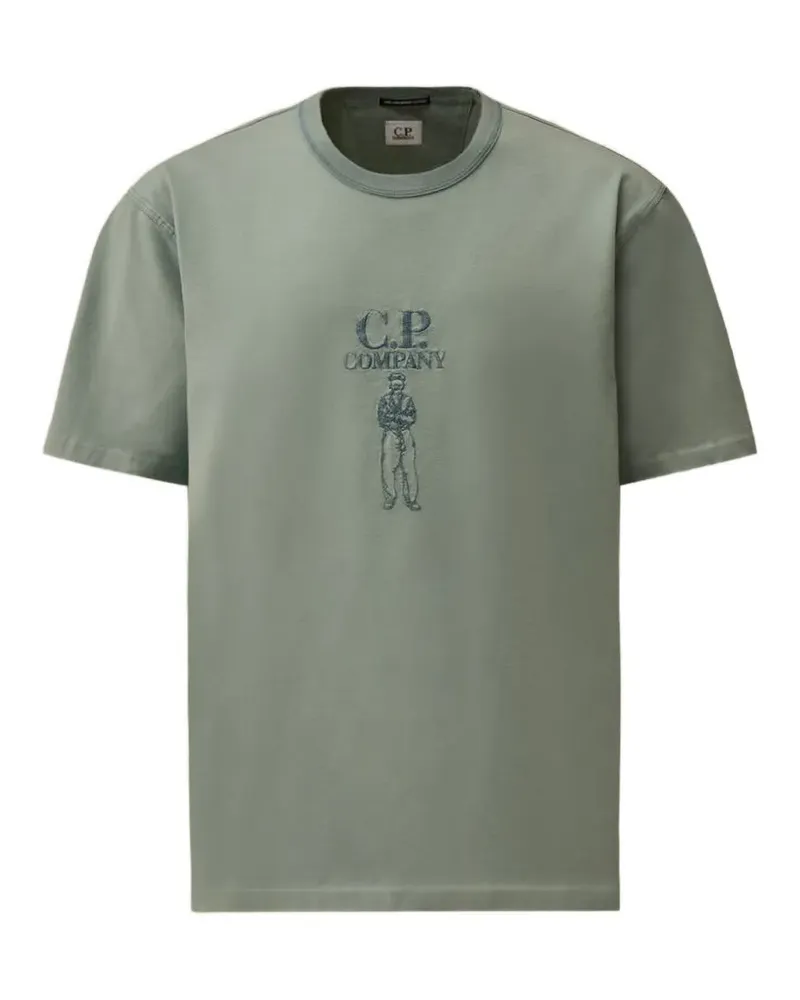 C.P. Company T-Shirt mit Logo-Grafik - Grün Grün