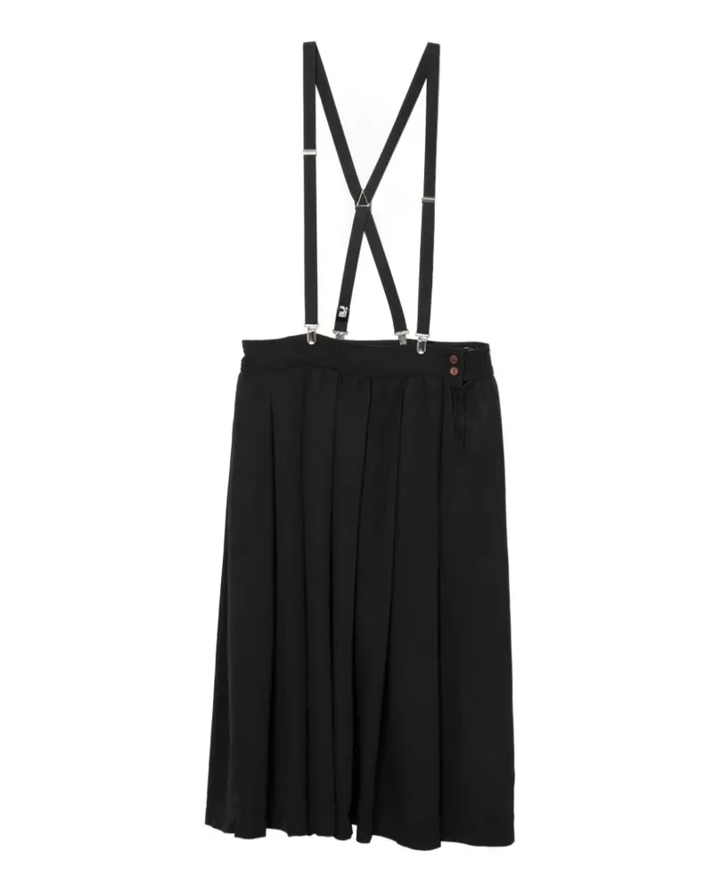 Comme des Garçons Midirock mit Trägern - Schwarz Schwarz