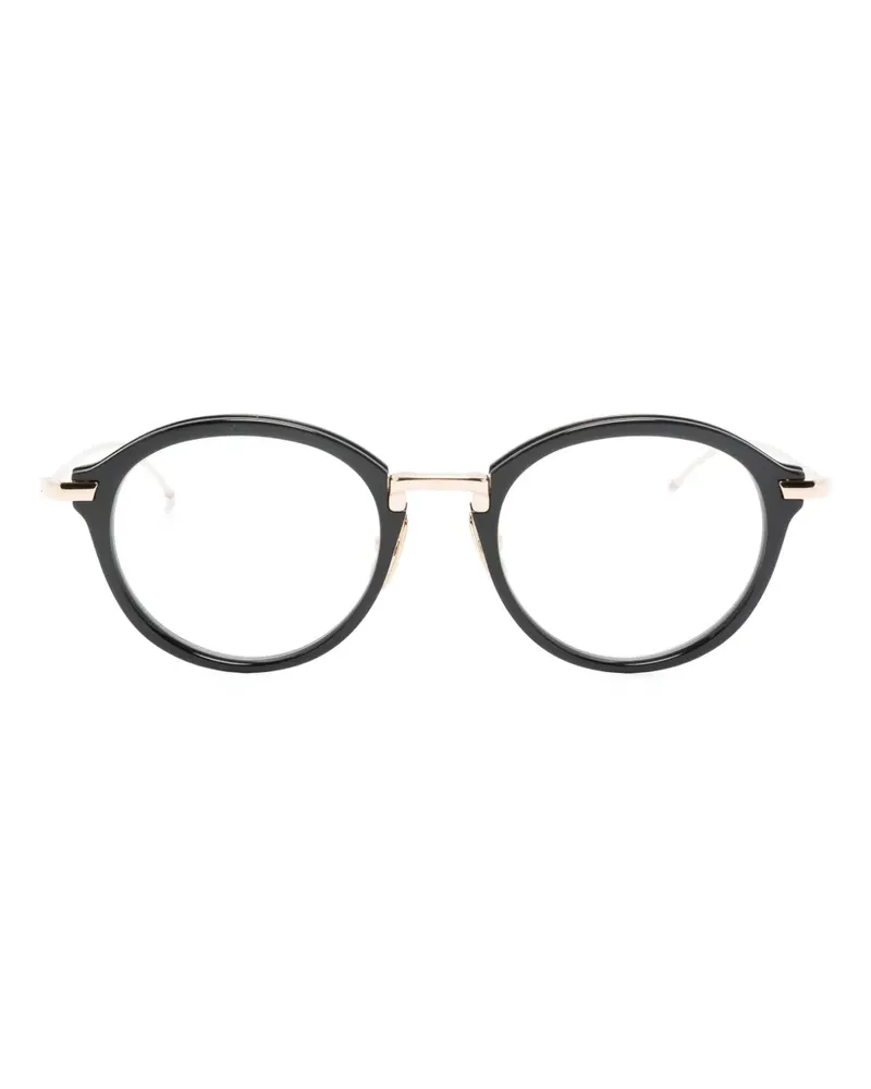Thom Browne Brille im Panto-Design - Schwarz Schwarz