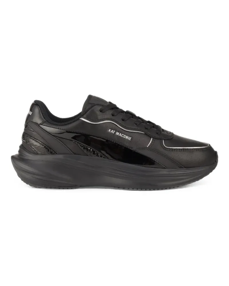 Kat Maconie Aura snakeskin-effect panelled sneakers - Schwarz Schwarz