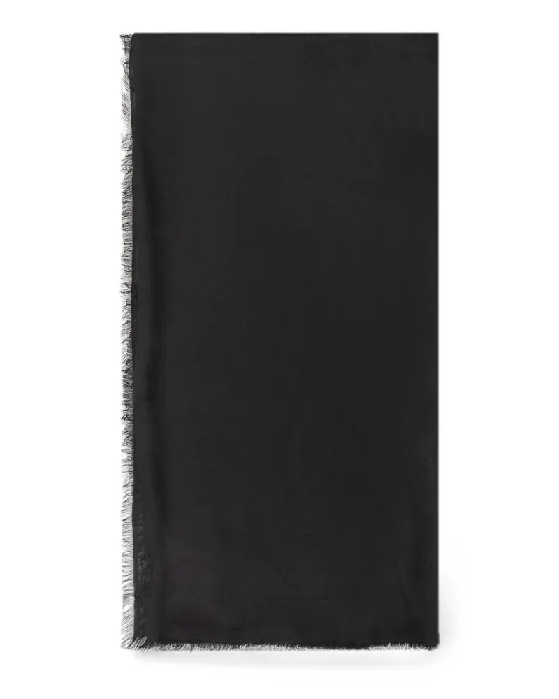 Emporio Armani modal-blend scarf with jacquard logo Signature Capsule - Schwarz Schwarz