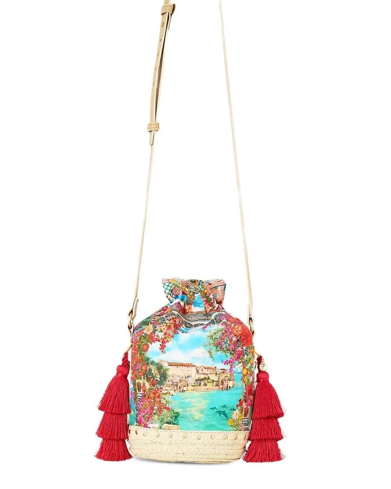 Camilla Beuteltasche mit Quaste - Blau Blau