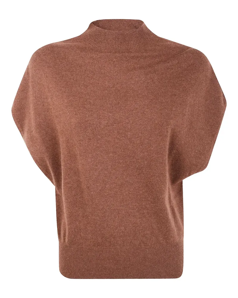 Circus Hotel Pullover mit kurzen Ärmeln - Braun Braun