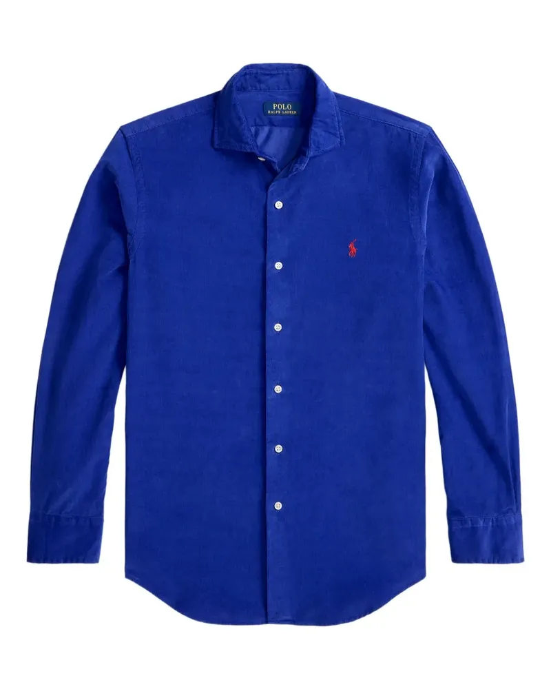 Ralph Lauren Cordhemd mit Logo-Stickerei - Blau Blau