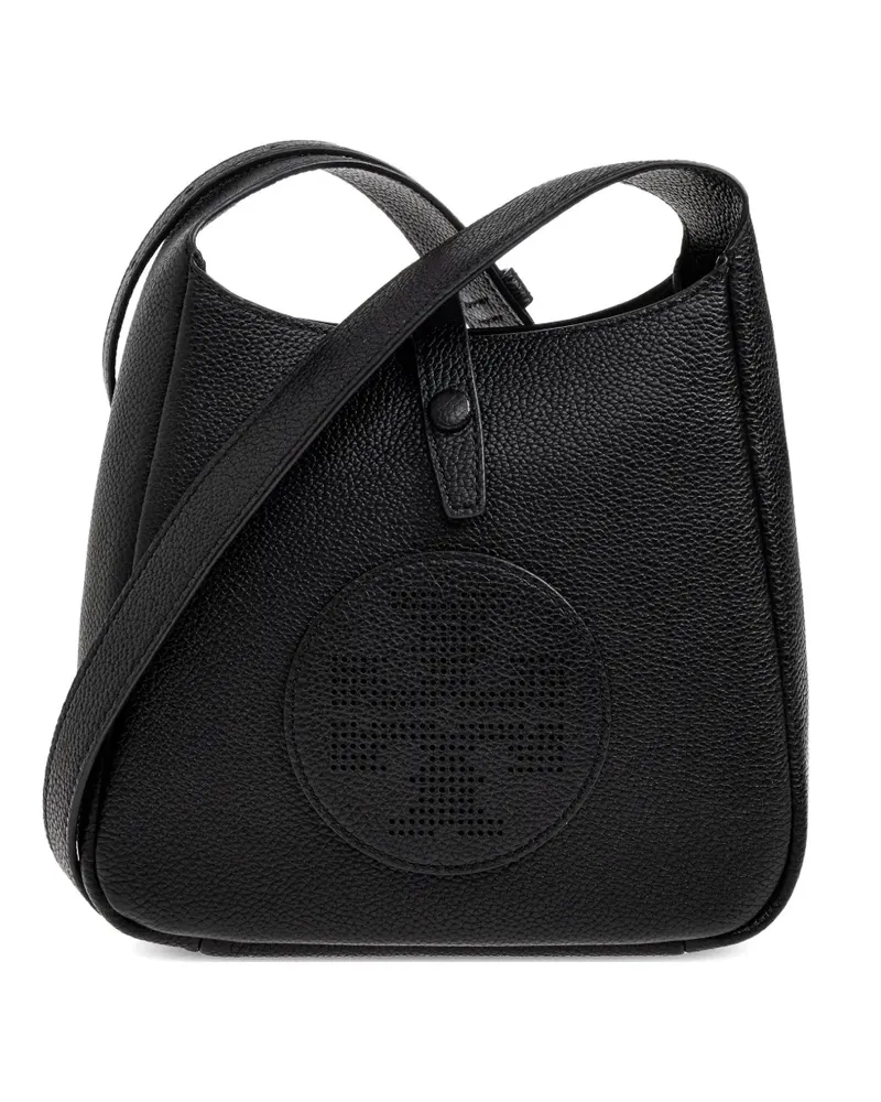 Tory Burch perforated-logo leather cross body bag - Schwarz Schwarz