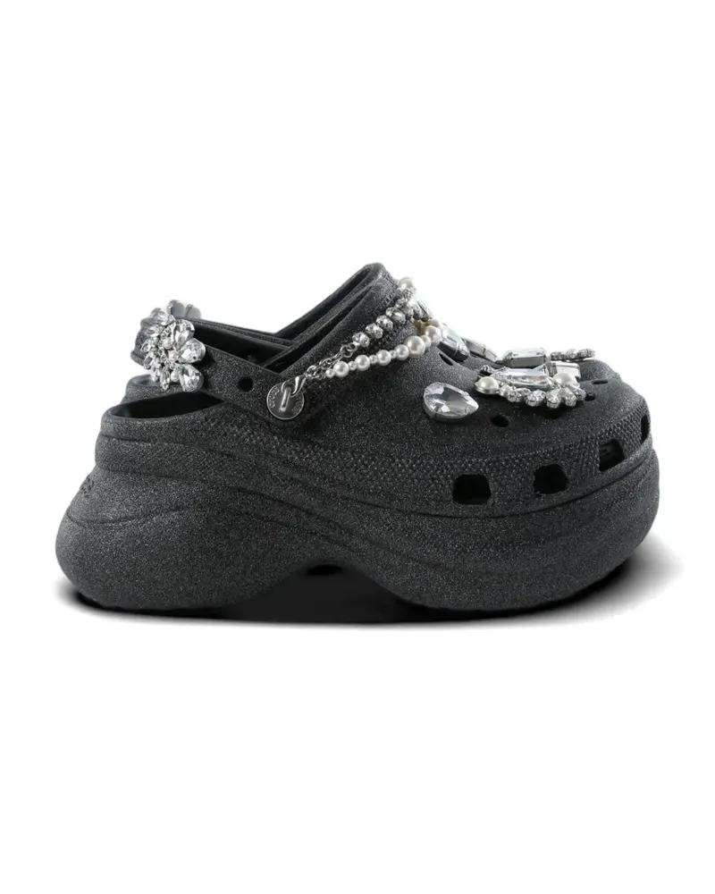 Crocs Bae Wedding crystal-embellished faux-pearl mules - Schwarz Schwarz
