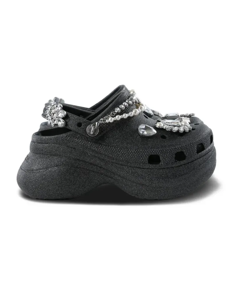Crocs Bae Wedding crystal-embellished faux-pearl mules - Schwarz Schwarz