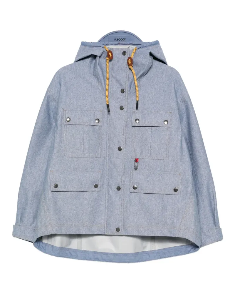 Moncler Beziers Jacke aus Chambray - Blau Blau