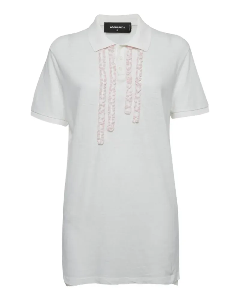 Dsquared2 Hemd mit Rüschen - Weiß Weiß