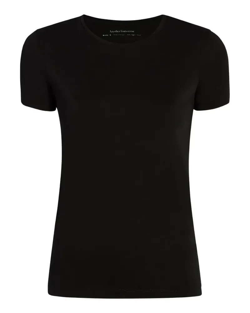 Another Tomorrow fitted crew-neck T-shirt - Schwarz Schwarz