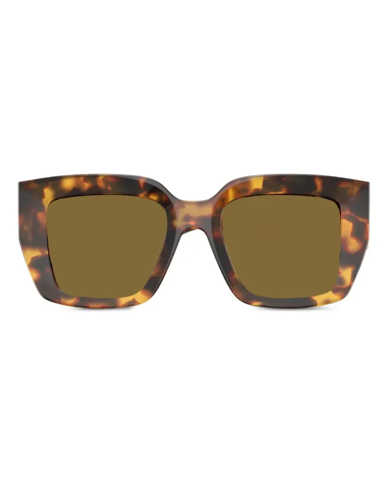 Miu Miu Sonnenbrille mit Logo - Braun Braun